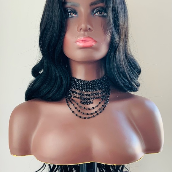Gorgeous 28” Black 13x4 Versatile Lace Front Premium Fiber Wig - Picture 8 of 15